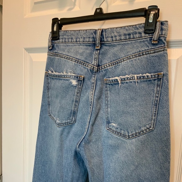 Zara high waisted straight distressed jeans - Picture 2 of 4